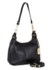 Anna Morellini Leder-Schultertasche "Savina" in Schwarz - (B)24 x (H)17 x (T)10 cm