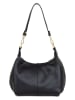 Anna Morellini Leren schoudertas "Savina" zwart - (B)24 x (H)17 x (D)10 cm