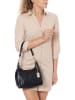 Anna Morellini Leder-Schultertasche "Savina" in Schwarz - (B)24 x (H)17 x (T)10 cm