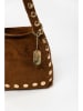 Anna Morellini Leder-Schultertasche "Lania" in Braun - (B)25 x (H)22 x (T)9 cm