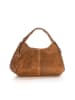 Lucca Baldi Leder-Schultertasche "Pitigliano" in Cognac - (B)41 x (H)34 x (T)30 cm