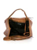 Lucca Baldi Leder-Schultertasche "Pitigliano" in Cognac - (B)41 x (H)34 x (T)30 cm
