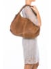Lucca Baldi Leder-Schultertasche "Pitigliano" in Cognac - (B)41 x (H)34 x (T)30 cm