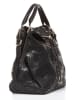 Lucca Baldi Leder-Henkeltasche "Cortona" in Schwarz - (B)40 x (H)36 x (T)16 cm