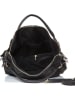 Lucca Baldi Leder-Henkeltasche "Cortona" in Schwarz - (B)40 x (H)36 x (T)16 cm