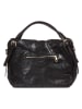 Lucca Baldi Leder-Henkeltasche "Cortona" in Schwarz - (B)40 x (H)36 x (T)16 cm