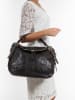 Lucca Baldi Leder-Henkeltasche "Cortona" in Schwarz - (B)40 x (H)36 x (T)16 cm