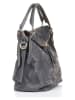 Lucca Baldi Skórzana torebka "Cortona" w kolorze szarym - 40 x 36 x 16 cm
