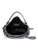 Lucca Baldi Leder-Henkeltasche "Cortona" in Grau - (B)40 x (H)36 x (T)16 cm