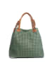 Lucca Baldi Leren handtas "Fosdinovo" groen - (B)45 x (H)37 x (D)15 cm