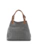 Lucca Baldi Leder-Henkeltasche "Fosdinovo" in Grau - (B)45 x (H)37 x (T)15 cm