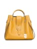 Lucca Baldi Leder-Henkeltasche "Vinci" in Gelb - (B)33 x (H)28 x (T)13 cm