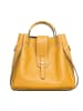 Lucca Baldi Leder-Henkeltasche "Vinci" in Gelb - (B)33 x (H)28 x (T)13 cm