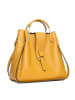 Lucca Baldi Leder-Henkeltasche "Vinci" in Gelb - (B)33 x (H)28 x (T)13 cm
