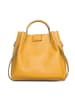 Lucca Baldi Leder-Henkeltasche "Vinci" in Gelb - (B)33 x (H)28 x (T)13 cm