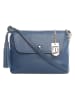 Lucca Baldi Leder-Umhängetasche "Bagni" in Blau - (B)25 x (H)17 x (T)7 cm