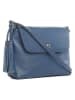 Lucca Baldi Leder-Umhängetasche "Bagni" in Blau - (B)25 x (H)17 x (T)7 cm