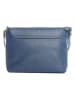 Lucca Baldi Leder-Umhängetasche "Bagni" in Blau - (B)25 x (H)17 x (T)7 cm