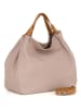 Lucca Baldi Leder-Henkeltasche "Sassari" in Beige - (B)33 x (H)28 x (T)16 cm
