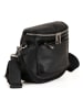 Lucca Baldi Leren schoudertas "Favara" zwart - (B)24 x (H)19 x (D)7 cm