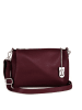 Lucca Baldi Leder-Umhängetasche "Melfi" in Bordeaux - (B)26 x (H)19 x (T)9 cm