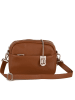Lucca Baldi Leren schoudertas "Cascina" camel - (B)22 x (H)18 x (D)9 cm