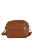Lucca Baldi Leren schoudertas "Cascina" camel - (B)22 x (H)18 x (D)9 cm
