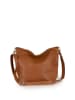Lucca Baldi Leder-Schultertasche "Trapani" in Camel - (B)33 x (H)25 x (T)14 cm