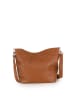 Lucca Baldi Leder-Schultertasche "Trapani" in Camel - (B)33 x (H)25 x (T)14 cm