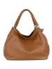 Lucca Baldi Leder-Schultertasche "Viareggio" in Camel - (B)33 x (H)28 x (T)16 cm
