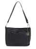 Lucca Baldi Leder-Schultertasche "Acreide" in Schwarz - (B)32 x (H)23 x (T)16 cm