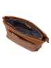 Lucca Baldi Leder-Schultertasche "Acreide" in Hellbraun - (B)32 x (H)23 x (T)16 cm