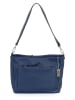 Lucca Baldi Leder-Schultertasche "Acreide" in Dunkelblau - (B)32 x (H)23 x (T)16 cm