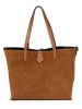 Lucca Baldi Leder-Schultertasche "Imerese" in Hellbraun - (B)46 x (H)30 x (T)12 cm