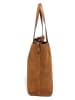 Lucca Baldi Leder-Schultertasche "Imerese" in Hellbraun - (B)46 x (H)30 x (T)12 cm