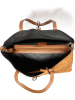 Lucca Baldi Leder-Schultertasche "Imerese" in Hellbraun - (B)46 x (H)30 x (T)12 cm