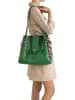 Anna Morellini Leder-Henkeltasche "Ana" in Grün - (B)38 x (H)32 x (T)13 cm