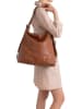 Anna Morellini Leren schoudertas "Ylenia" cognackleurig - (B)39 x (H)30 x (D)16 cm