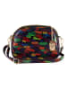 Anna Morellini Leder-Umhängetasche in Schwarz/ Bunt - (B)23 x (H)17 x (T)7 cm
