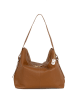 Anna Morellini Leder-Schultertasche "Gigliola" in Camel - (B)37 x (H)28 x (T)14 cm
