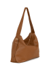 Anna Morellini Leder-Schultertasche "Gigliola" in Camel - (B)37 x (H)28 x (T)14 cm