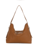 Anna Morellini Leren schoudertas "Gigliola" camel - (B)37 x (H)28 x (D)14 cm