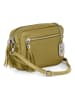 Anna Morellini Leder-Umhängetasche "Micola" in Olive - (B)20 x (H)16 x (T)8 cm