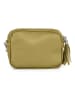 Anna Morellini Leder-Umhängetasche "Micola" in Olive - (B)20 x (H)16 x (T)8 cm