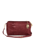 Anna Morellini Skórzana torebka "Luigina" w kolorze bordowym - 25 x 16 x 7 cm