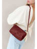 Anna Morellini Leren schoudertas "Luigina" bordeaux - (B)25 x (H)16 x (D)7 cm