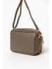 Anna Morellini Leder-Umhängetasche "Colomba" in Taupe - (B)22 x (H)15 x (T)10 cm