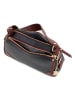 Anna Morellini Leren schoudertas "Andreina" zwart/roodbruin - (B)30 x (H)20 x (D)12 cm