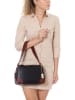 Anna Morellini Leren schoudertas "Andreina" zwart/roodbruin - (B)30 x (H)20 x (D)12 cm