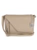 Anna Morellini Leren schoudertas "Lola" beige - (B)24 x (H)18 x (D)6 cm